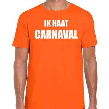 Ik haat carnaval verkleed t shirt / carnavalskleding oranje heren2020