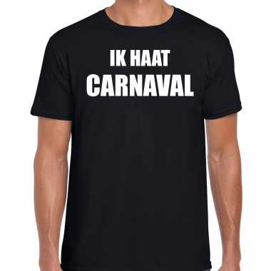 Ik haat carnaval verkleed t shirt / carnavalskleding zwart heren2020