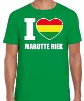 Carnaval i love marotte riek t shirt groen heren