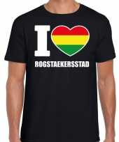 Carnaval i love rogstaekersstad t shirt zwart heren
