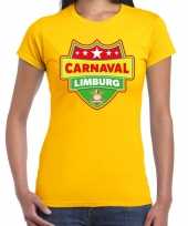 Carnaval verkleed t shirt limburg geel dames