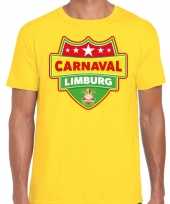 Carnaval verkleed t shirt limburg geel heren