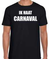 Ik haat carnaval verkleed t shirt carnavalskleding zwart heren